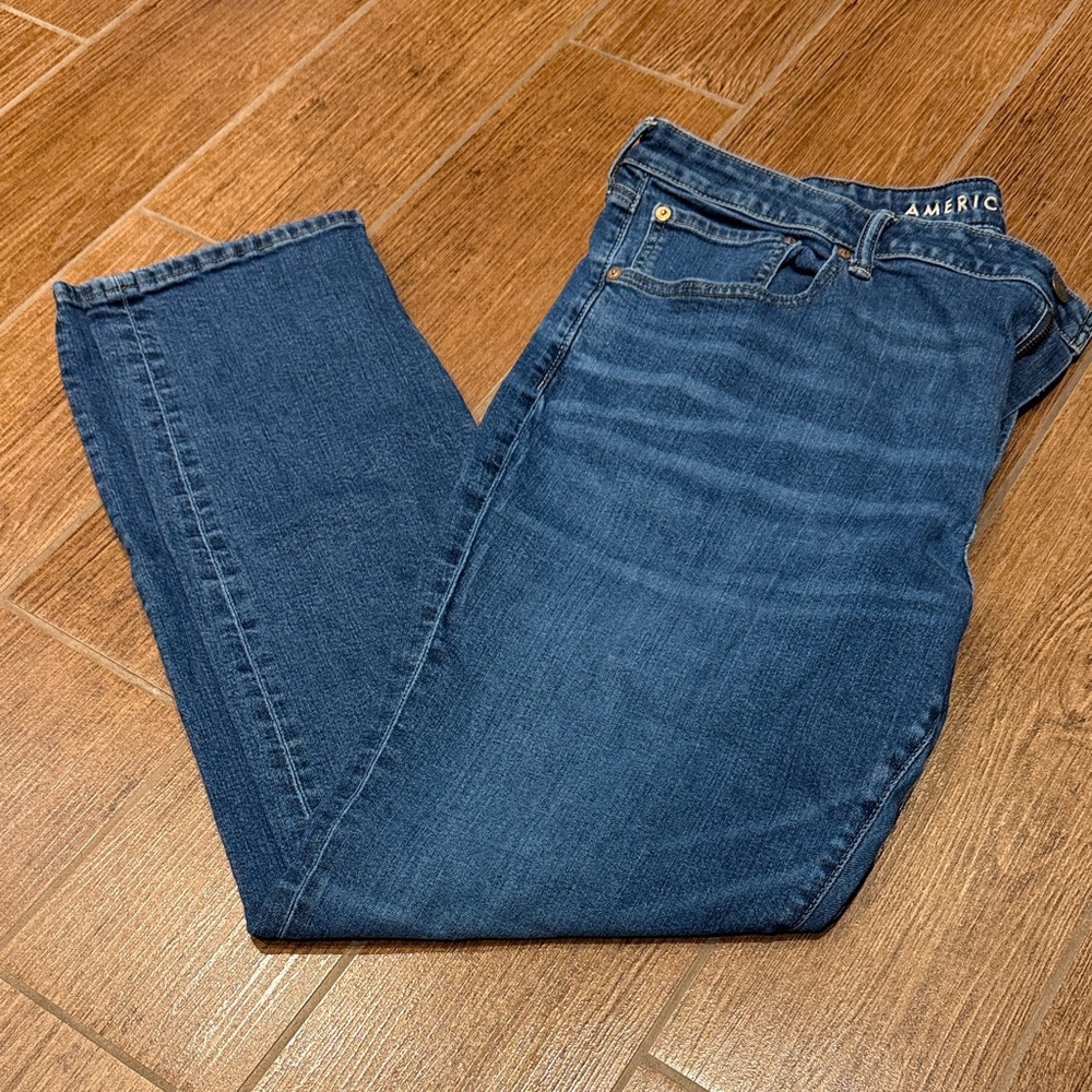 American Eagle Outfitters Men's Slim Jeans in Dark Blue